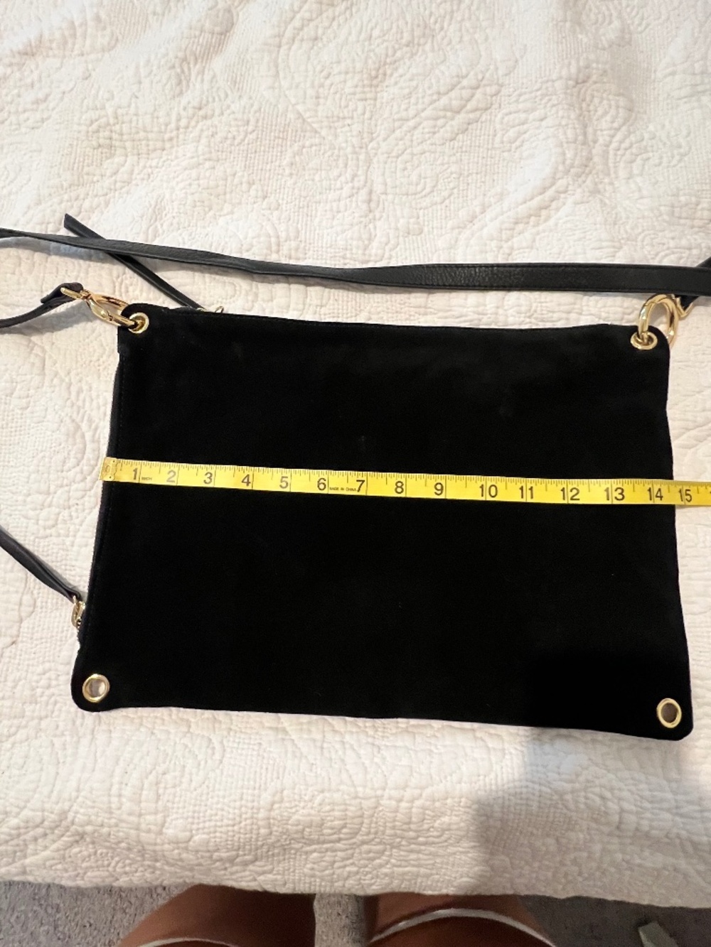 Margot Black Leather & Suede Convertible Multi-Way Crossbody Bag - Picture 1 of 16